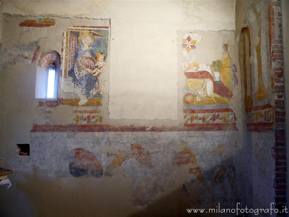 Casalvolone (Novara, Italy) - Interior of the wall under the belltower of the Church of St. Peter